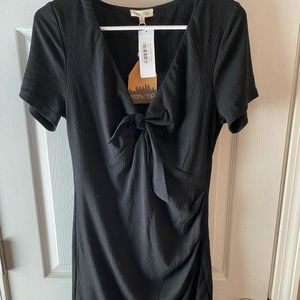 Black tie top mini
